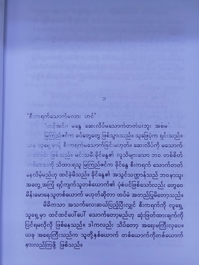 မီးရောင်အောက်ကိုဝင်ရင် (မိုးမိုး အင်းလျား)