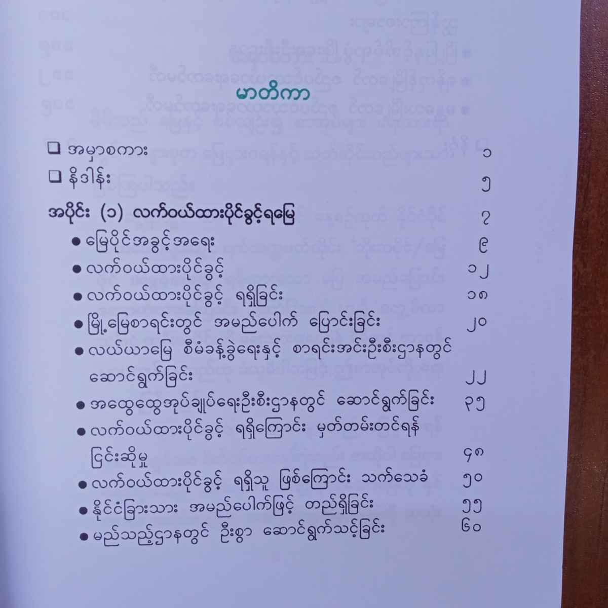 လက်ဝယ်ထားပိုင်ခွင့်ရမြေနှင့်ဘိုးဘပိုင်မြေအမည်ပေါက်ပြောင်းလဲခြင်း(ဦးမောင်မောင်ညွှန့်)