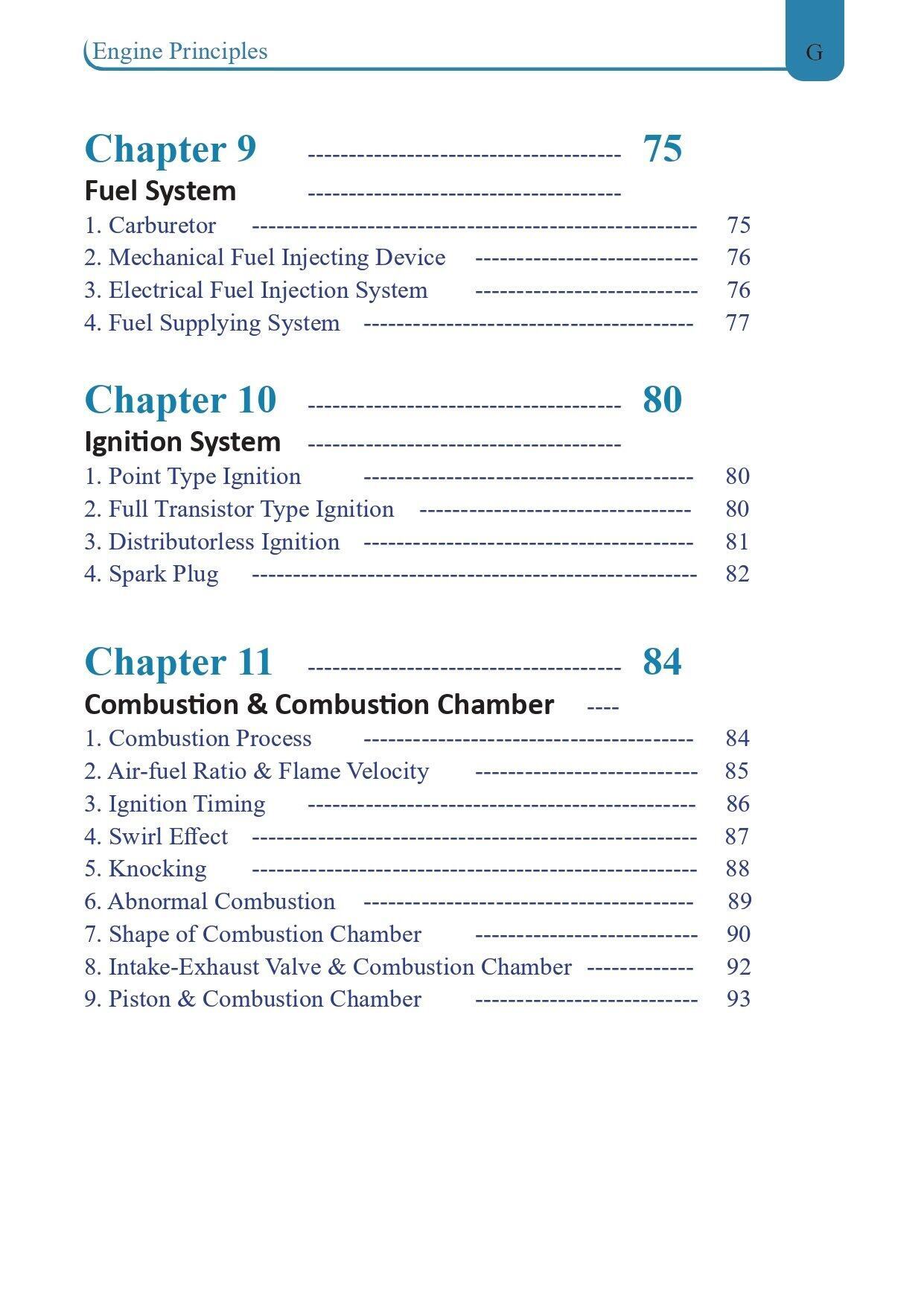 Engine Principles (မော်တော်ယာဉ် အင်ဂျင်ပိုင်းစာအုပ်) (ကျော်ဇင်ကောင်း)