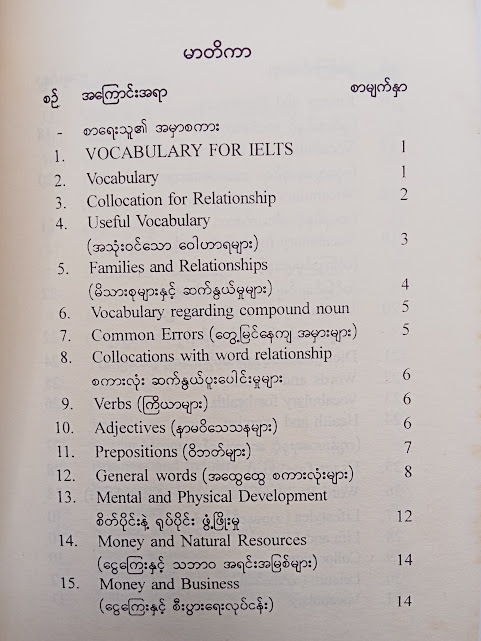 Vocabulary For IELTS(မောင်မောင်မြင့်သိန်း(စက်မှုတက္ကသိုလ်) )