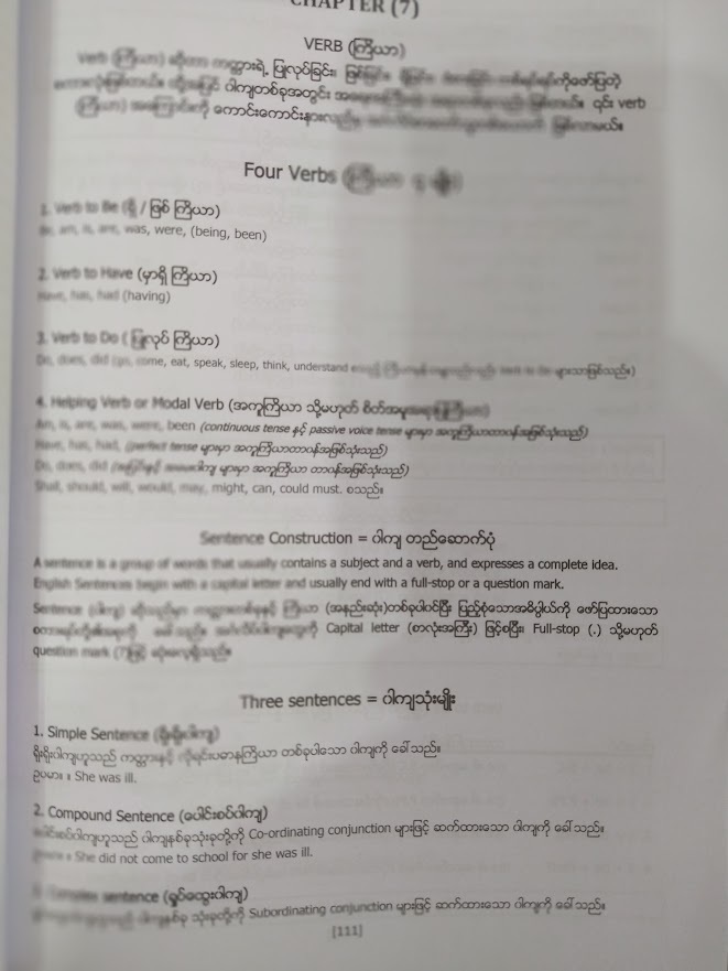 SPECIAL ENGLISH GRAMMAR (အခြေခံမှ အဆင့်မြင့် အဆင့်ထိ ကဏ္ဍအစုံအလင်ပါဝင်သော)