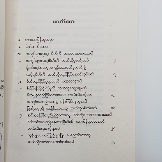 စိတ်ကို ခဏအနားပေးခြင်း - မျိုးလွင်(MBA)