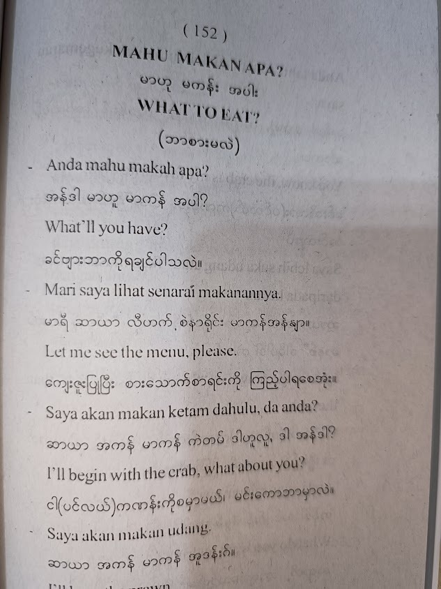 (Malay-English-Burmese )1001 Every Day Malay Conversations